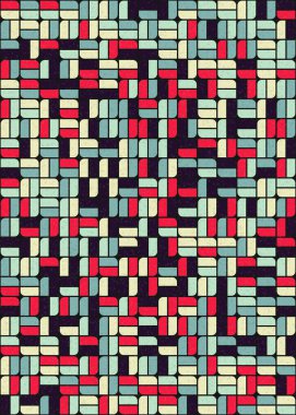 Üretken hesaplama sanatıyla soyut geometrik desen 