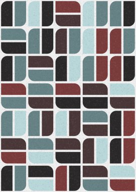 Üretken hesaplama sanatıyla soyut geometrik desen 