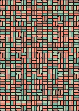 Üretken hesaplama sanatıyla soyut geometrik desen 