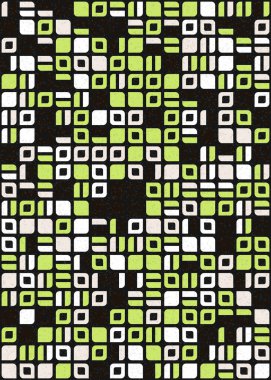 Soyut Geometrik Desen üretken hesaplama sanatı çizimi 