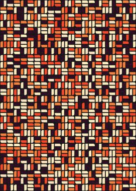 Üretken hesaplama sanatıyla soyut geometrik desen 