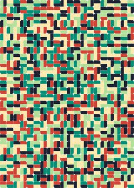 Üretken hesaplama sanatıyla soyut geometrik desen 