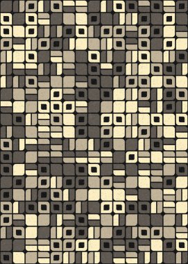 Soyut Geometrik Desen üretken hesaplama sanatı çizimi 