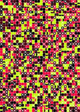 Soyut Geometrik Desen üretken hesaplama sanatı çizimi 