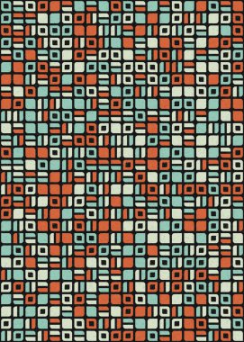 Soyut Geometrik Desen üretken hesaplama sanatı çizimi 