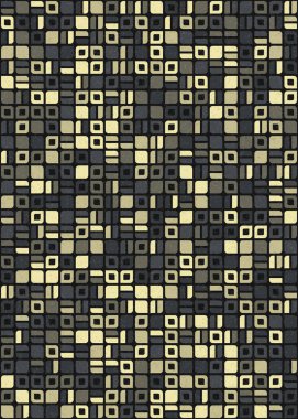 Soyut Geometrik Desen üretken hesaplama sanatı çizimi 