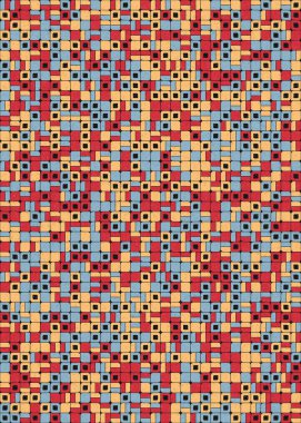 Soyut Geometrik Desen üretken hesaplama sanatı çizimi 