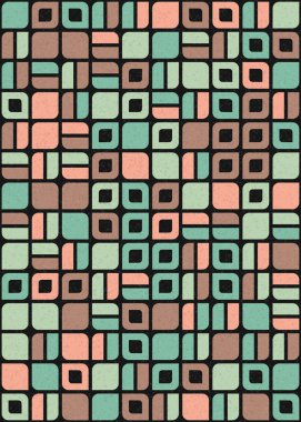 Soyut Geometrik Desen üretken hesaplama sanatı çizimi 