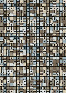 Soyut Geometrik Desen üretken hesaplama sanatı çizimi 