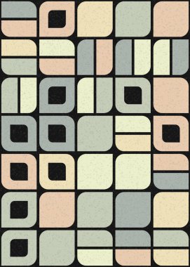 Soyut Geometrik Desen üretken hesaplama sanatı çizimi 