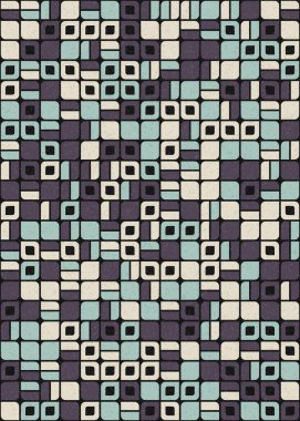 Soyut Geometrik Desen üretken hesaplama sanatı çizimi 