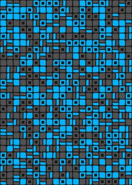 Soyut Geometrik Desen üretken hesaplama sanatı çizimi 