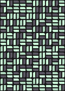 Üretken hesaplama sanatıyla soyut geometrik desen 