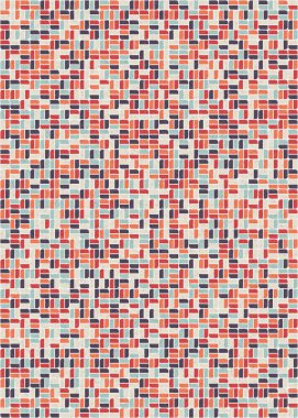 Üretken hesaplama sanatıyla soyut geometrik desen 