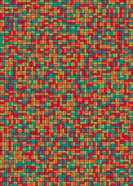 Üretken hesaplama sanatıyla soyut geometrik desen 