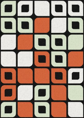 Üretken hesaplama sanatıyla soyut geometrik desen 