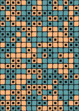 Üretken hesaplama sanatıyla soyut geometrik desen 