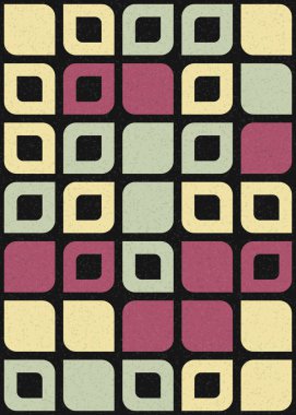 Üretken hesaplama sanatıyla soyut geometrik desen 