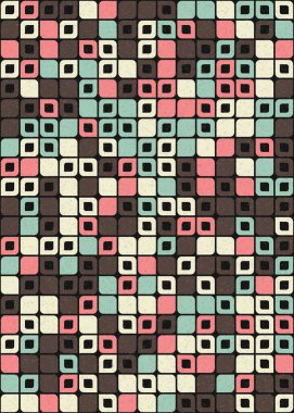 Üretken hesaplama sanatıyla soyut geometrik desen 