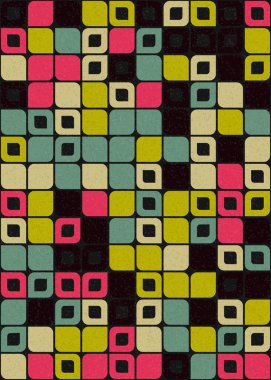 Üretken hesaplama sanatıyla soyut geometrik desen 