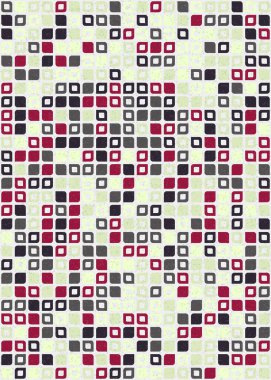 Üretken hesaplama sanatıyla soyut geometrik desen 