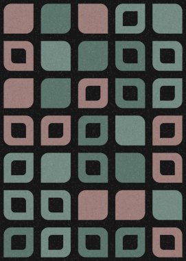 Üretken hesaplama sanatıyla soyut geometrik desen 