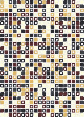 Üretken hesaplama sanatıyla soyut geometrik desen 