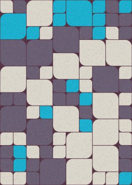 Üretken hesaplama sanatıyla soyut geometrik desen 