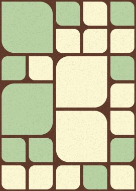 Üretken hesaplama sanatıyla soyut geometrik desen 