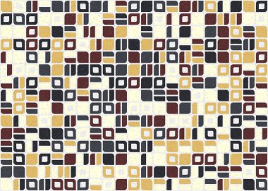 Soyut Geometrik Desen üretken hesaplama sanatı çizimi