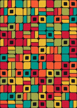 Soyut Geometrik Desen üretken hesaplama sanatı çizimi 