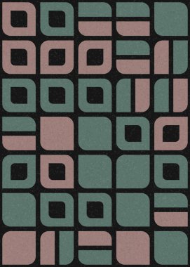 Soyut Geometrik Desen üretken hesaplama sanatı çizimi 