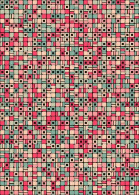 Soyut Geometrik Desen üretken hesaplama sanatı çizimi 