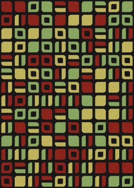 Soyut Geometrik Desen üretken hesaplama sanatı çizimi 