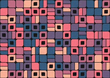 Soyut Geometrik Desen üretken hesaplama sanatı çizimi 