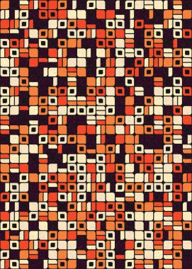 Soyut Geometrik Desen üretken hesaplama sanatı çizimi 