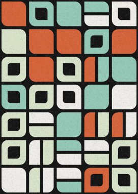 Soyut Geometrik Desen üretken hesaplama sanatı çizimi 