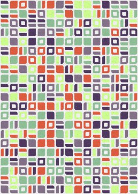 Soyut Geometrik Desen üretken hesaplama sanatı çizimi 