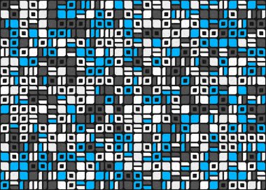 Soyut Geometrik Desen üretken hesaplama sanatı çizimi