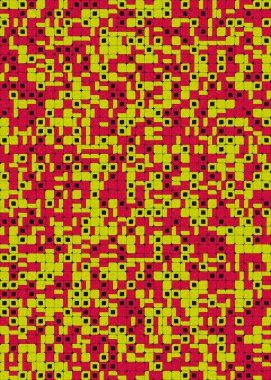Soyut Geometrik Desen üretken hesaplama sanatı çizimi 