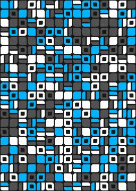 Soyut Geometrik Desen üretken hesaplama sanatı çizimi 