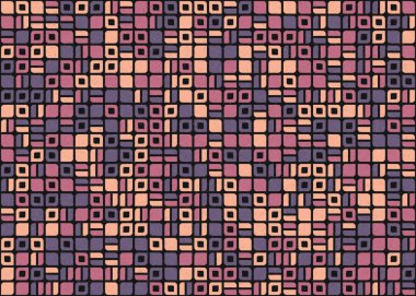 Soyut Geometrik Desen üretken hesaplama sanatı çizimi