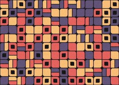 Soyut Geometrik Desen üretken hesaplama sanatı çizimi