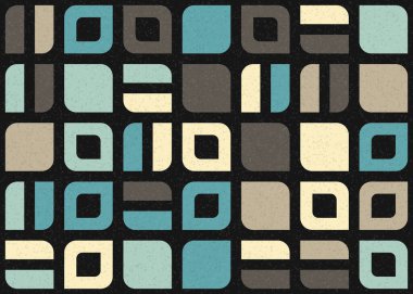 Soyut Geometrik Desen üretken hesaplama sanatı çizimi 