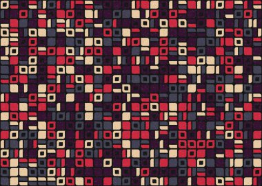 Soyut Geometrik Desen üretken hesaplama sanatı çizimi 