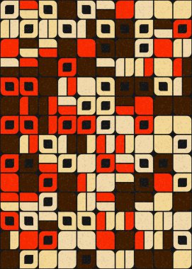 Soyut renkli geometrik desen vektör çizimi