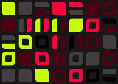 Soyut Geometrik Desen üretken hesaplama sanatı çizimi 