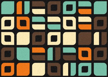 Soyut Geometrik Desen üretken hesaplama sanatı çizimi 