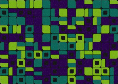 Soyut Geometrik Desen üretken hesaplama sanatı çizimi 