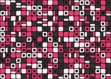 Soyut Geometrik Desen üretken hesaplama sanatı çizimi 